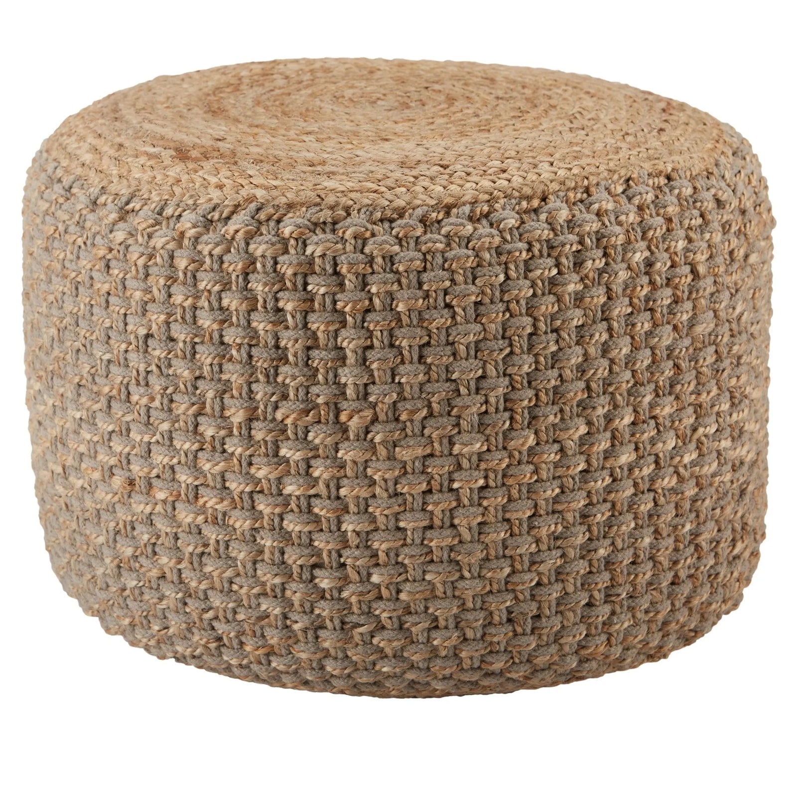 Saba Saa20 Kealani Gray/Beige Pouf - Rug & Home