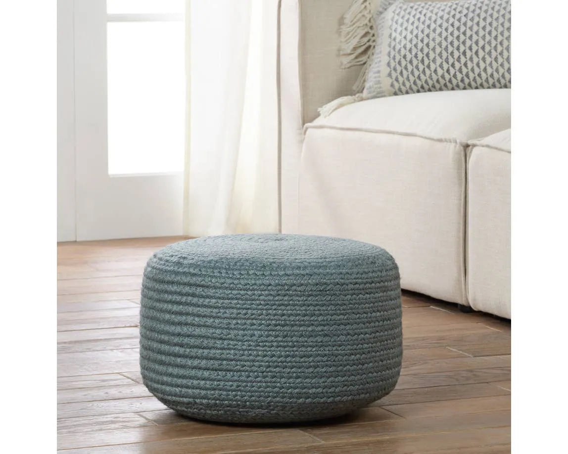 Saba Solar SAS03 Slate Pouf - Rug & Home