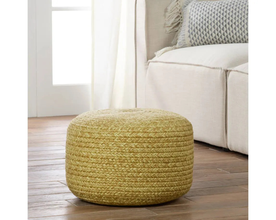 Saba Solar SAS11 Yellow Pouf - Rug & Home