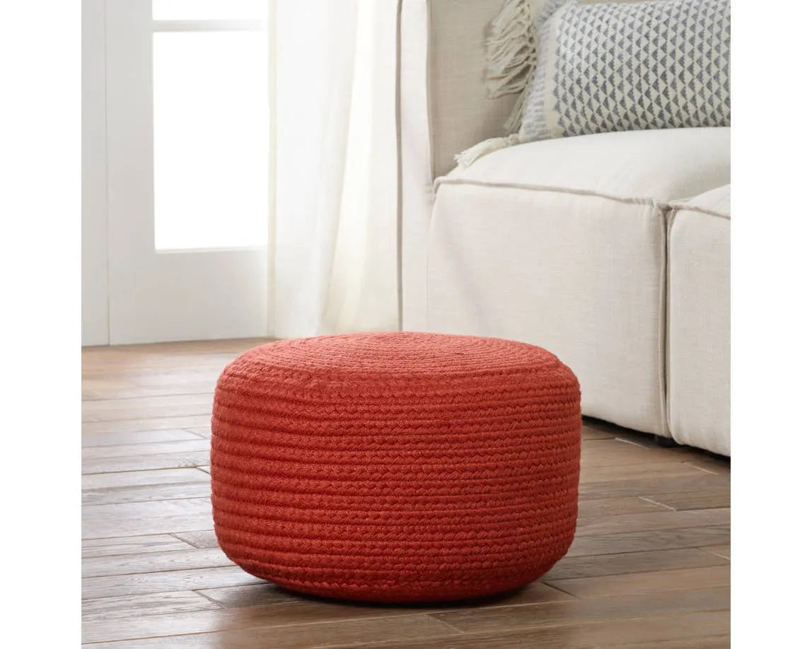 Saba Solar SAS14 Red Pouf - Rug & Home