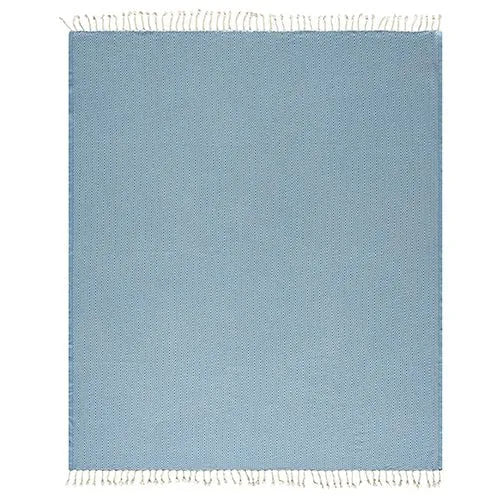 Sadie 80303LIB Light Blue Throw Blanket - Rug & Home