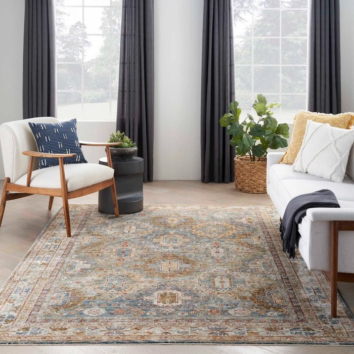 Sahar SHR01 Blue Rug - Rug & Home