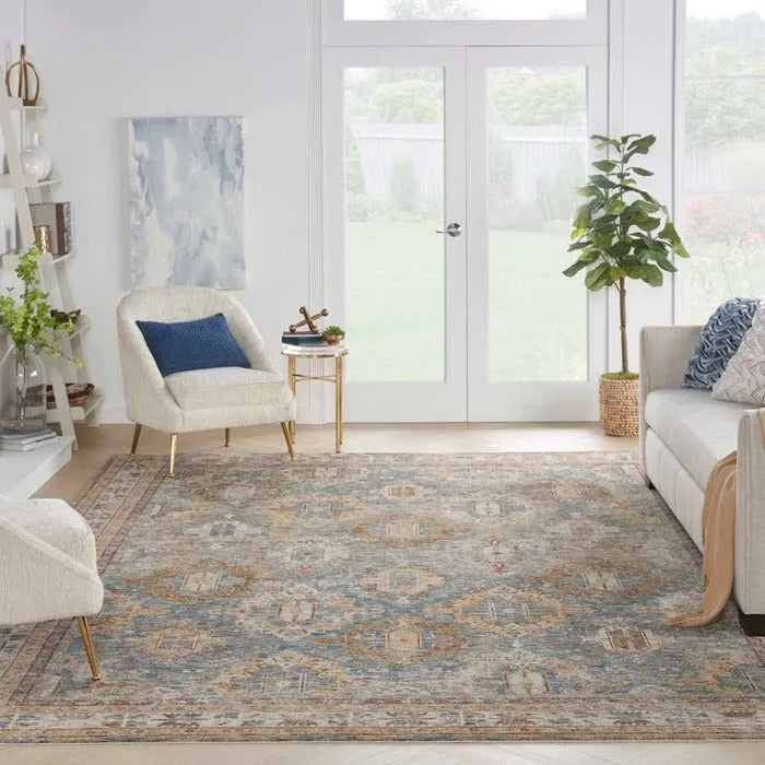 Sahar SHR01 Blue Rug - Rug & Home