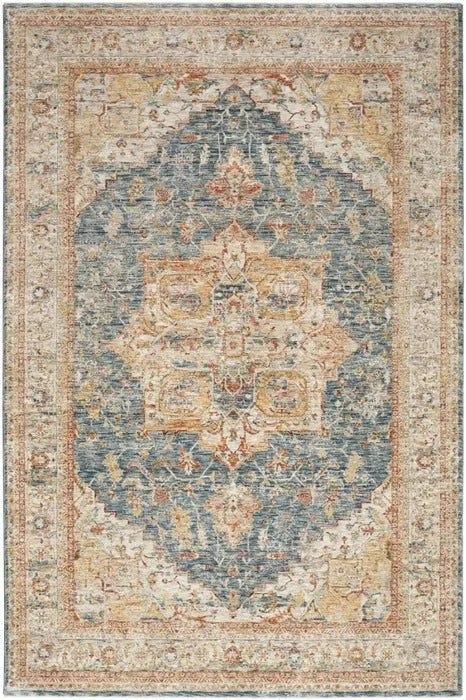 Sahar SHR06 Ivory/Blue Rug - Rug & Home