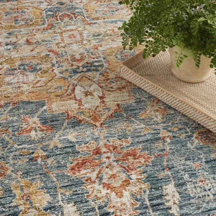 Sahar SHR06 Ivory/Blue Rug - Rug & Home