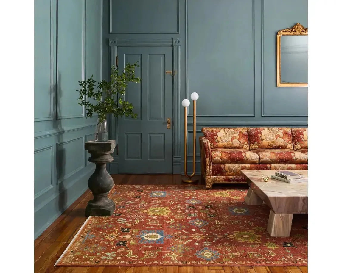 Samira SMA01 Vivid Red/Black Rug