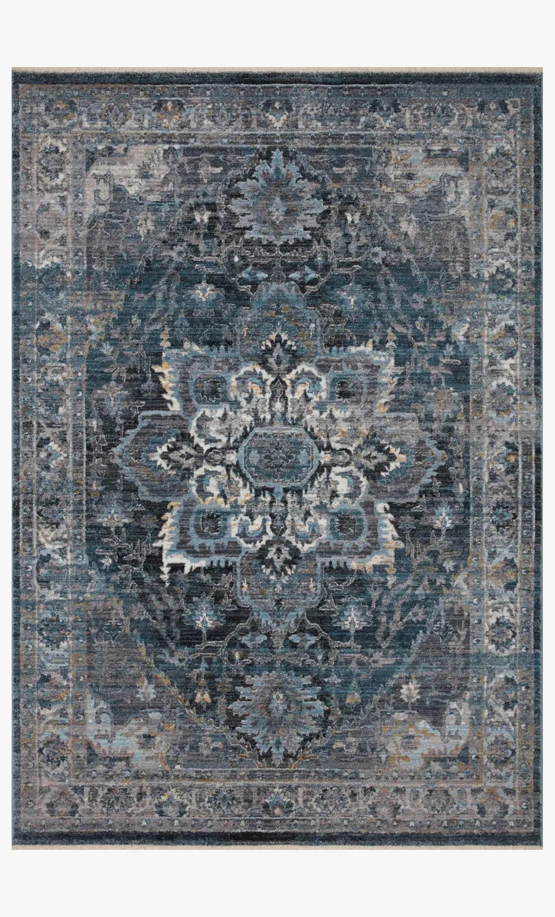 Samra Sam-01 Denim/Grey Rug