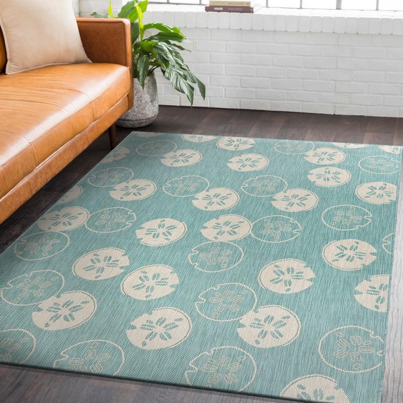 Sanibel Lr81655 Teal/Cream Rug - Rug & Home