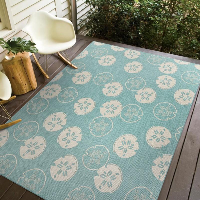 Sanibel Lr81655 Teal/Cream Rug - Rug & Home