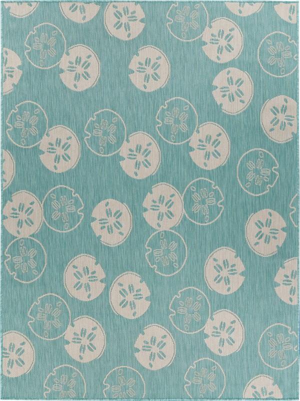 Sanibel Lr81655 Teal/Cream Rug - Rug & Home