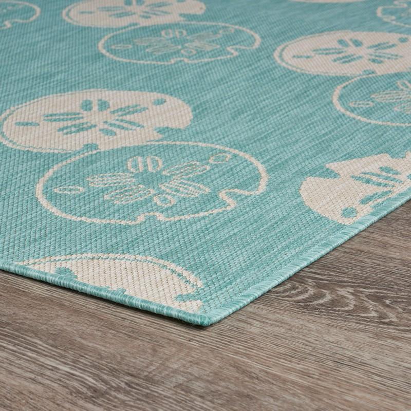 Sanibel Lr81655 Teal/Cream Rug - Rug & Home