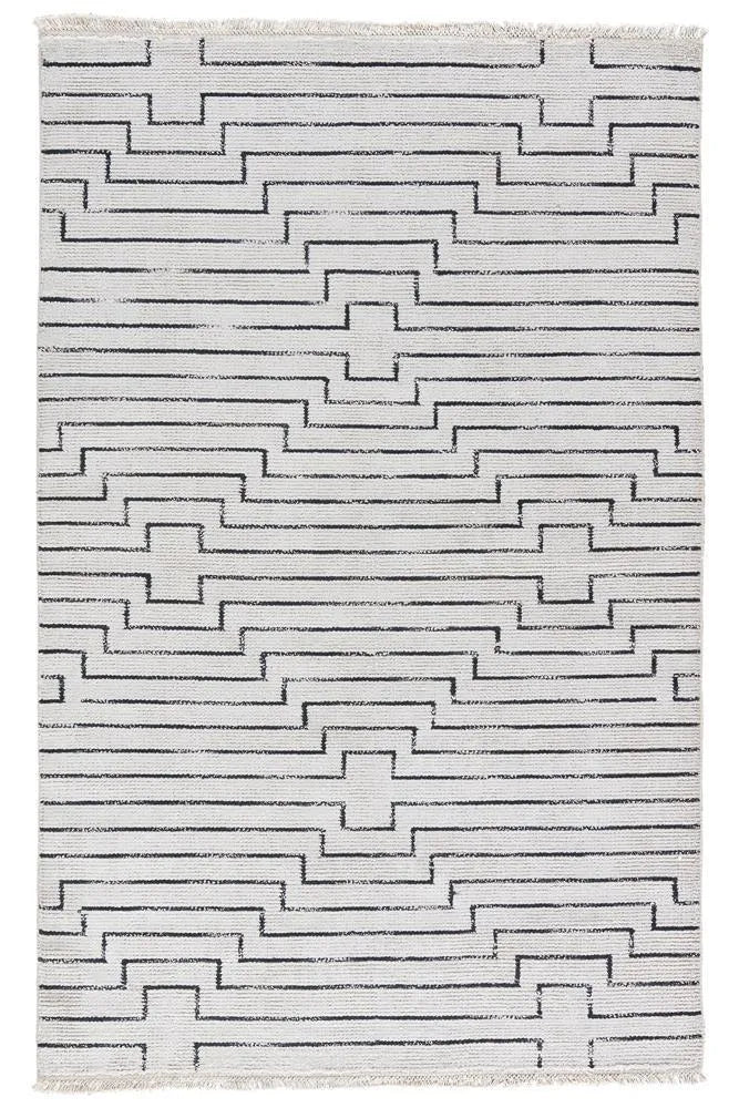 Satellite SAT02 Alloy White / Black Rug - Rug & Home