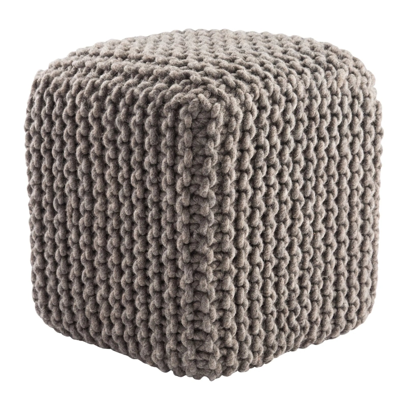 Scandinavia Pouf Scp17 Nata Gray Pouf - Rug & Home