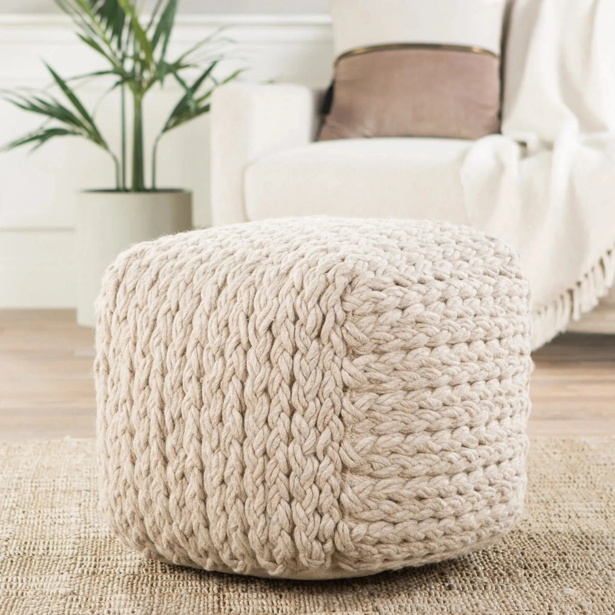 Scandinavia SCP14 Kyran Cream Pouf