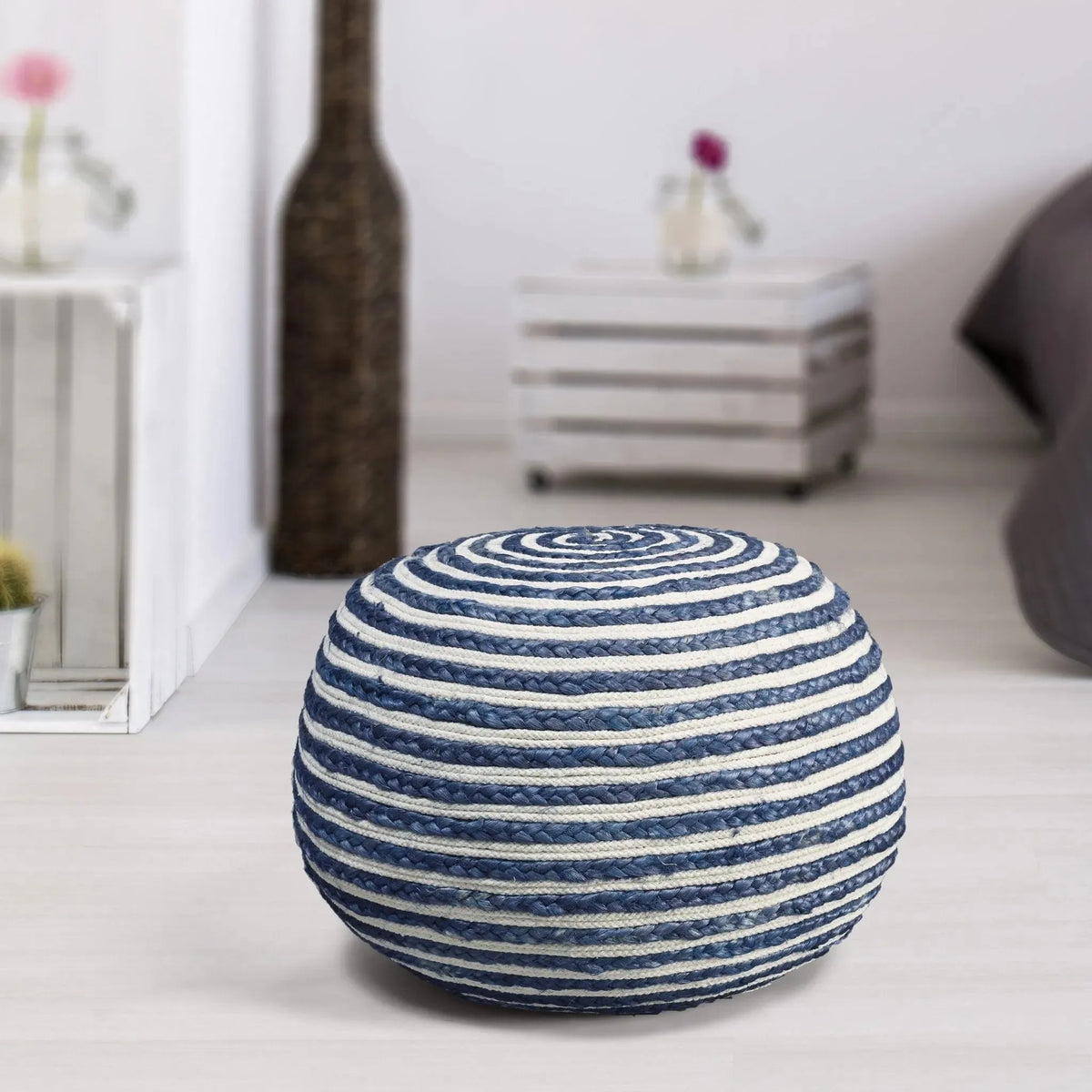 Seafaring Navy LR99701 Pouf