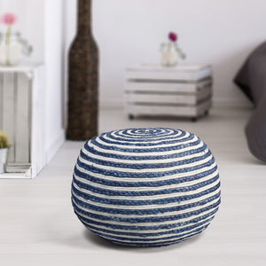 Seafaring Navy LR99701 Pouf - Rug & Home