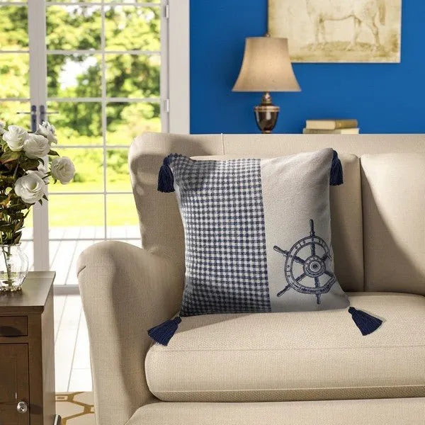 Seashore 07484MNB Moonlight Blue Pillow - Rug & Home