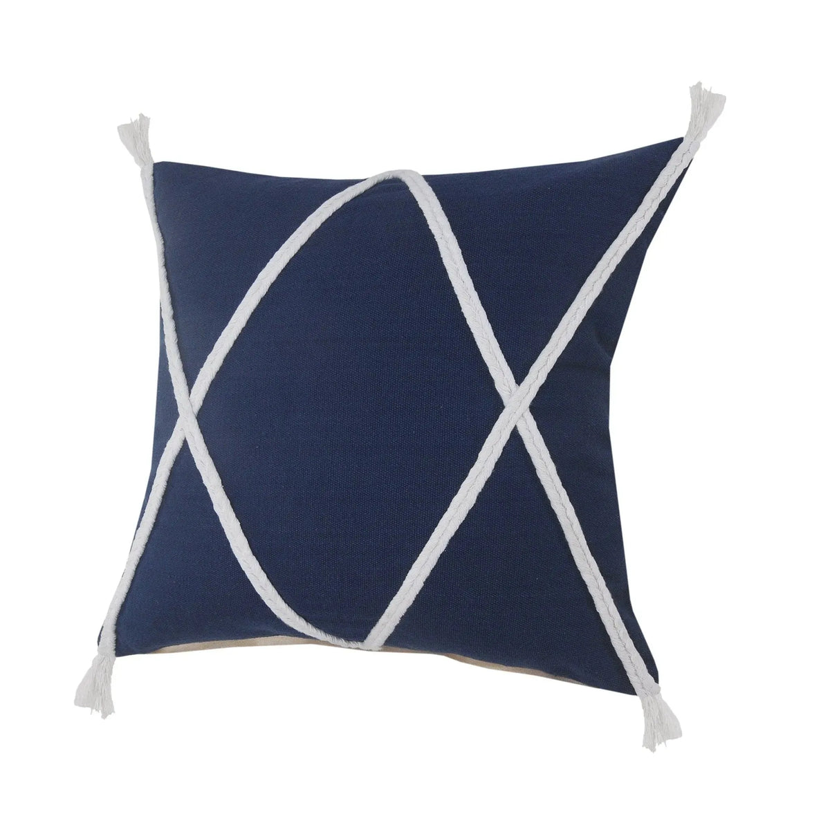Seashore Lr07631 Navy/White Pillow