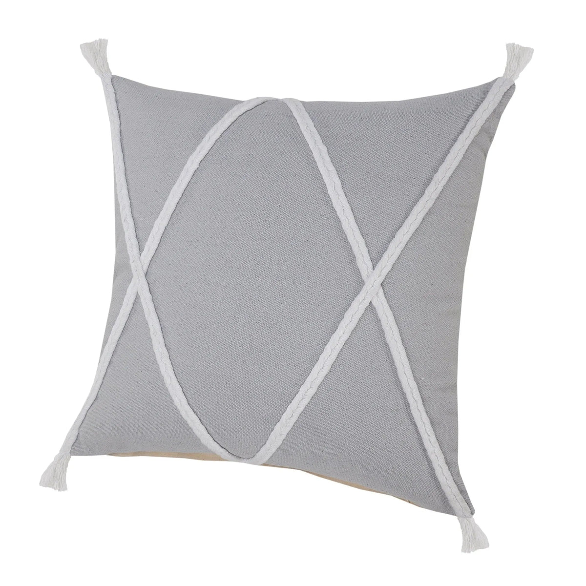 Seashore Lr07632 Light Gray/White Pillow - Rug & Home