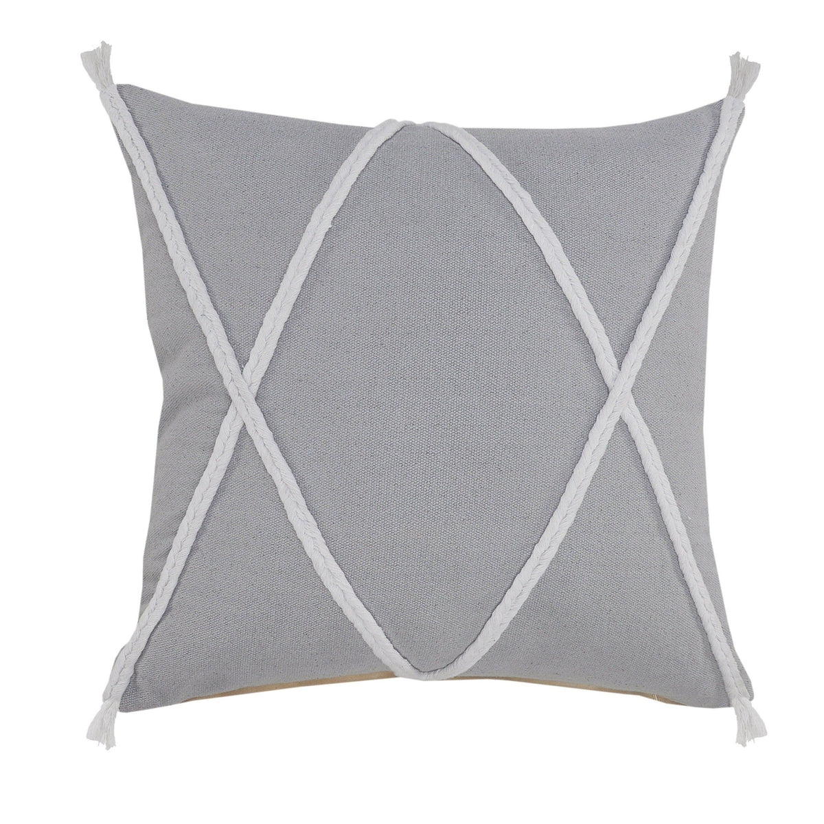 Seashore Lr07632 Light Gray/White Pillow - Rug & Home