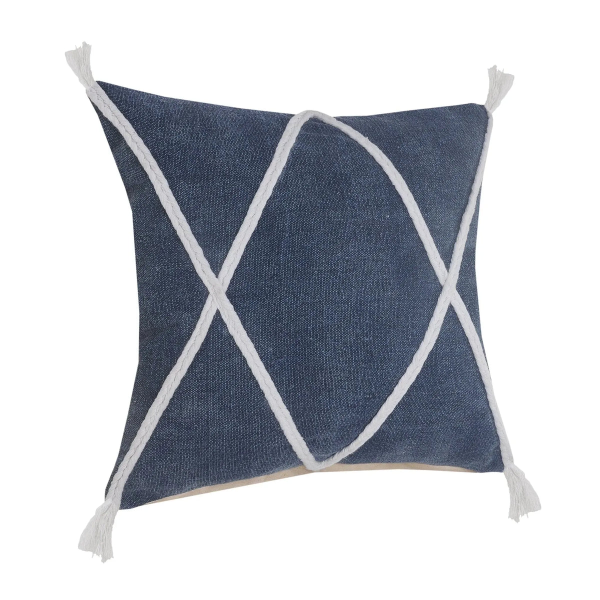 Seashore Lr07634 Denim Blue/White Pillow