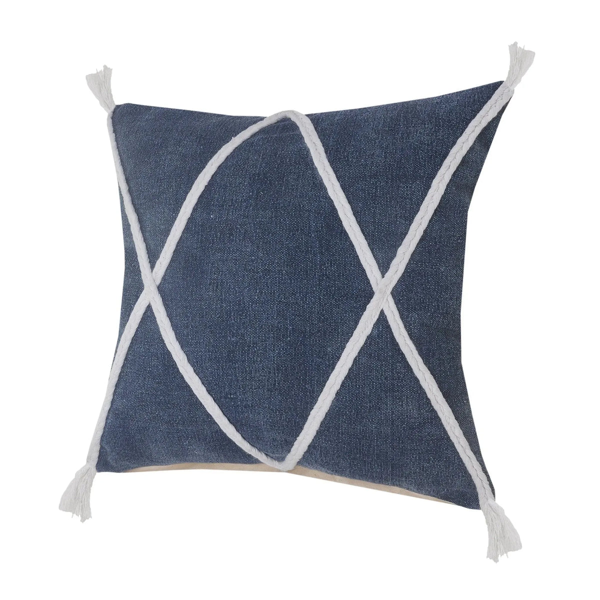 Seashore Lr07634 Denim Blue/White Pillow