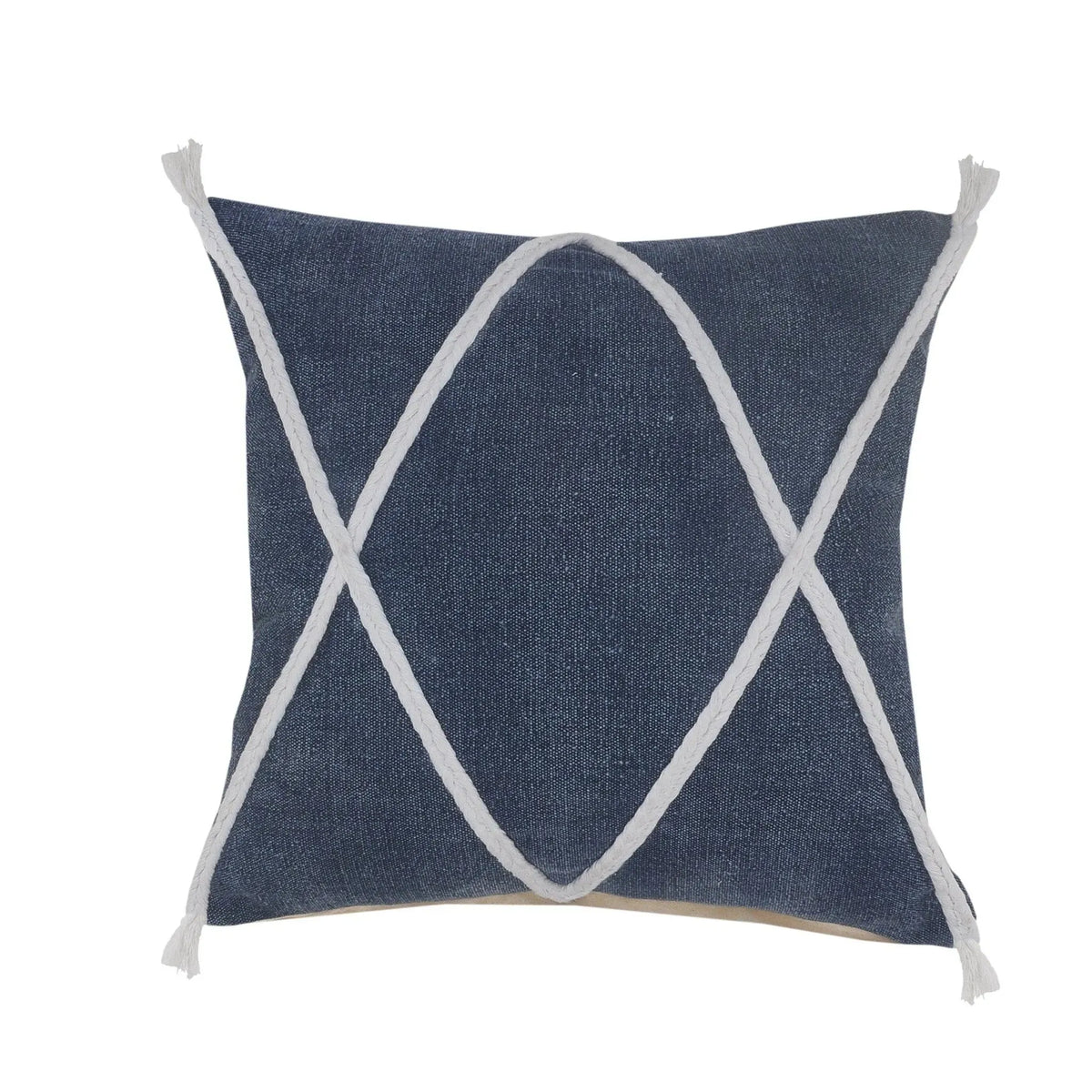 Seashore Lr07634 Denim Blue/White Pillow