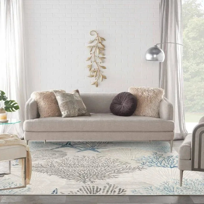 Seaside SDS04 Ivory/Grey Rug - Rug & Home