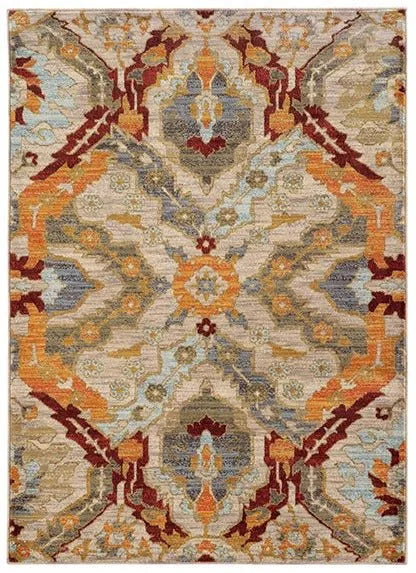 Sedona 6357A Beige / Orange Rug - Rug & Home