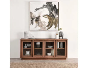 Selena Glass Door Sideboard Umber - Rug & Home