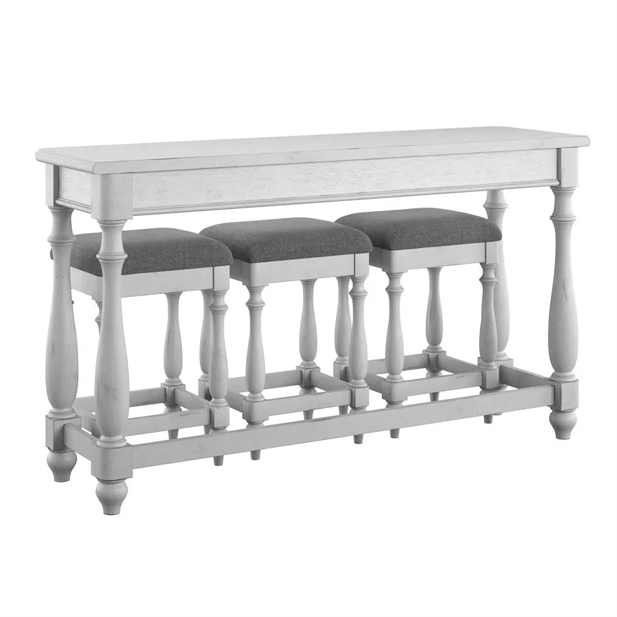 Serenity Sofa Table w/ 3 Stools - Rug & Home