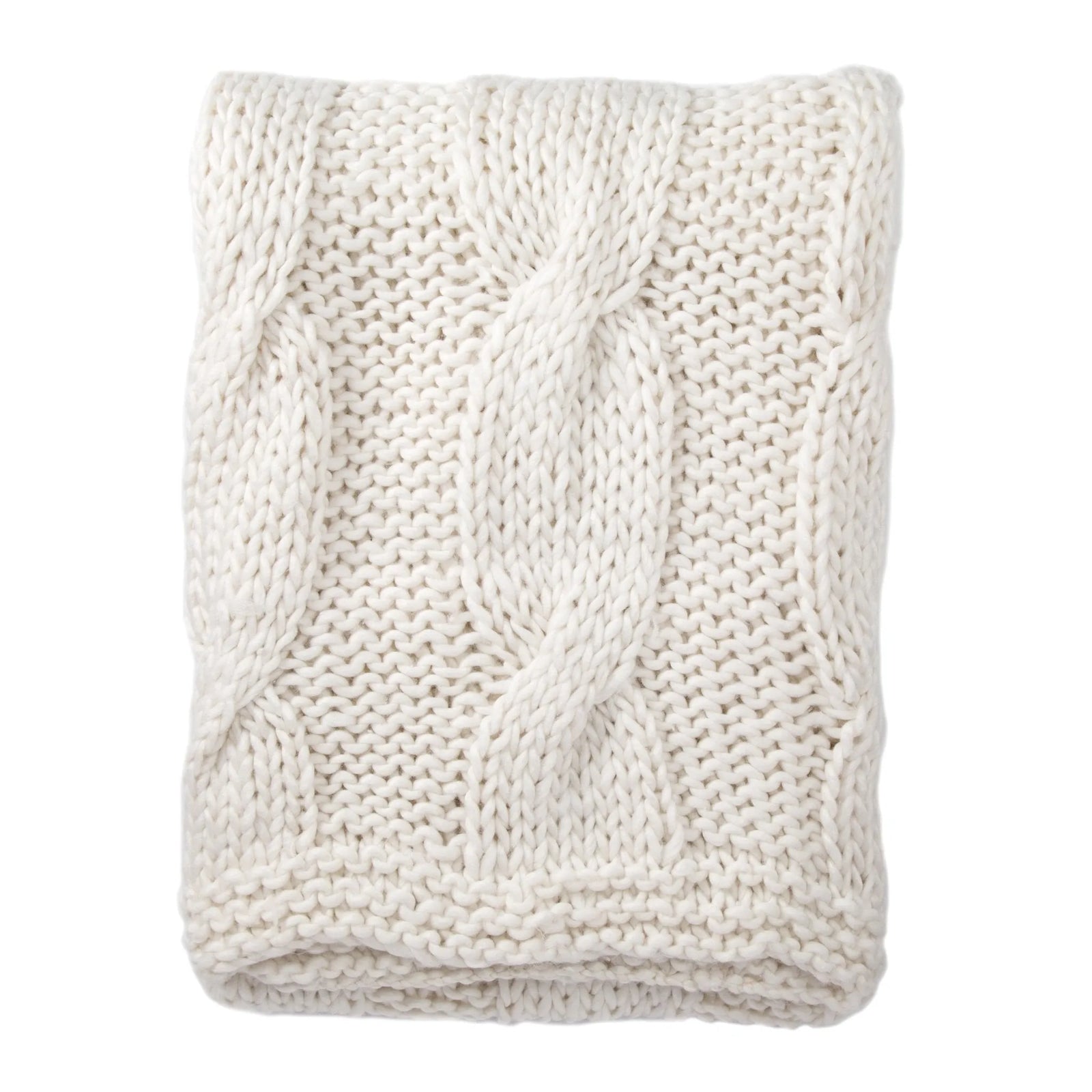 Serin SER07 Koen Ivory Throw Blanket - Rug & Home