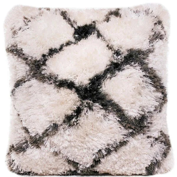 Shag 07753WLT White/Black Lattice Pillow