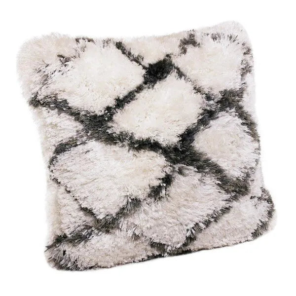 Shag 07753WLT White/Black Lattice Pillow