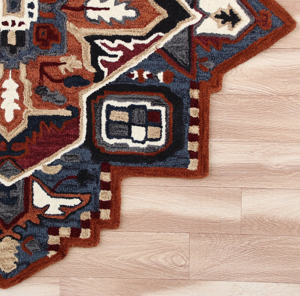 Shapes Lr50924 Blue/Red/Orange/White Rug - Rug & Home