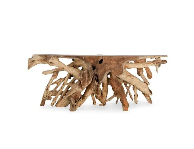 Shia Root 98" Console Table Natural - Rug & Home