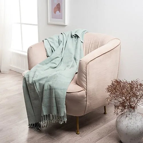 Silas 80311AQG Aqua/Green Throw Blanket