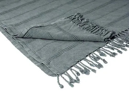 Silas 80312BIG Bluish Grey Throw Blanket