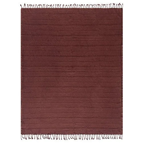 Silas 80314BUR Burgundy Throw Blanket - Rug & Home