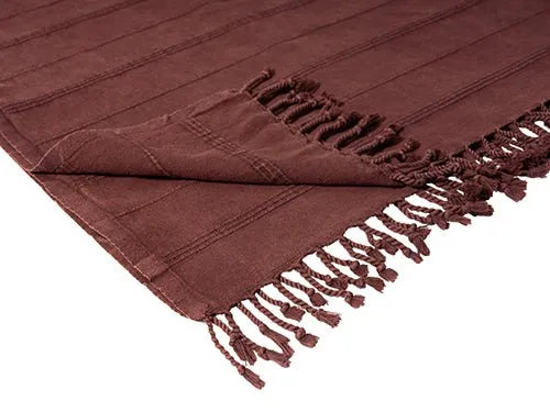 Silas 80314BUR Burgundy Throw Blanket - Rug & Home