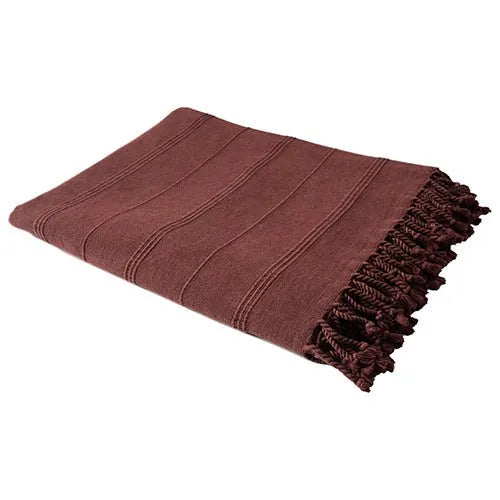 Silas 80314BUR Burgundy Throw Blanket - Rug & Home