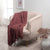 Silas 80314BUR Burgundy Throw Blanket - Rug & Home