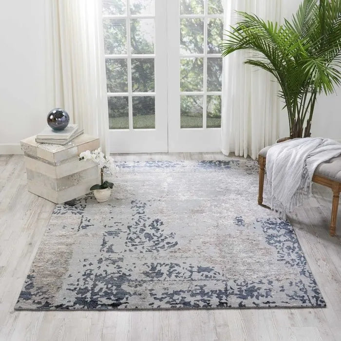 Silk Shadows SHA16 Silver Grey Rug - Rug & Home