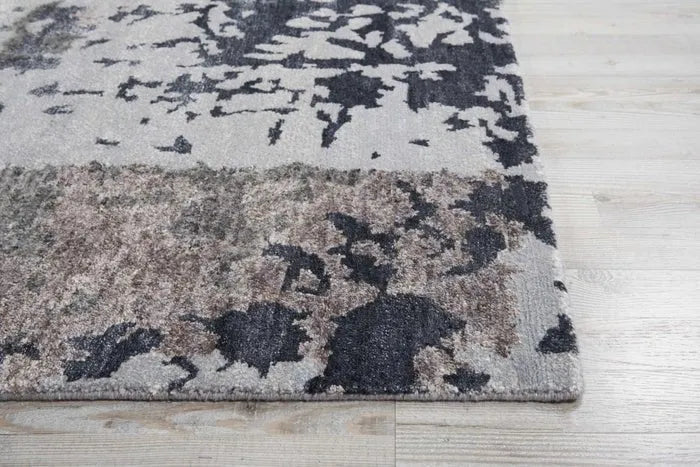 Silk Shadows SHA16 Silver Grey Rug - Rug & Home