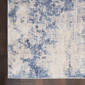 Silky Textures SLY01 Ivory/Blue Rug - Rug & Home