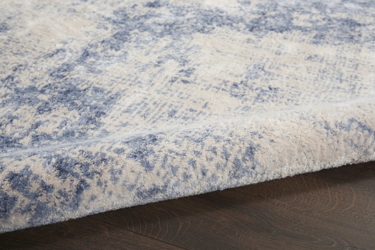 Silky Textures SLY01 Ivory/Blue Rug - Rug & Home