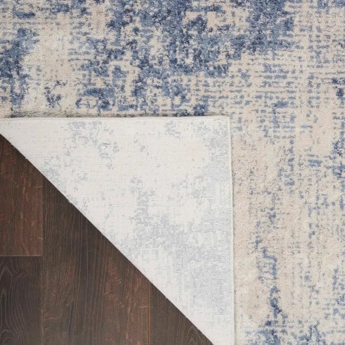 Silky Textures SLY01 Ivory/Blue Rug - Rug & Home