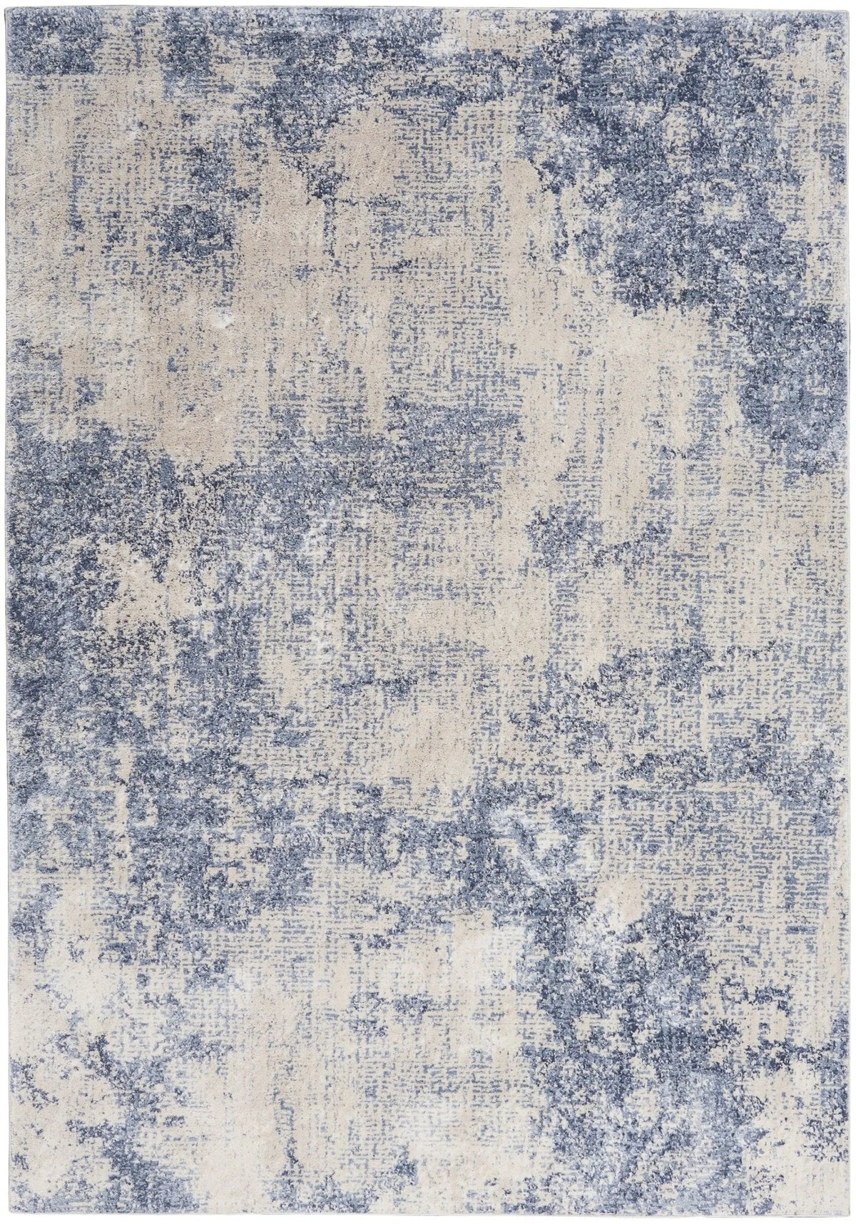 Silky Textures SLY01 Ivory/Blue Rug - Rug & Home