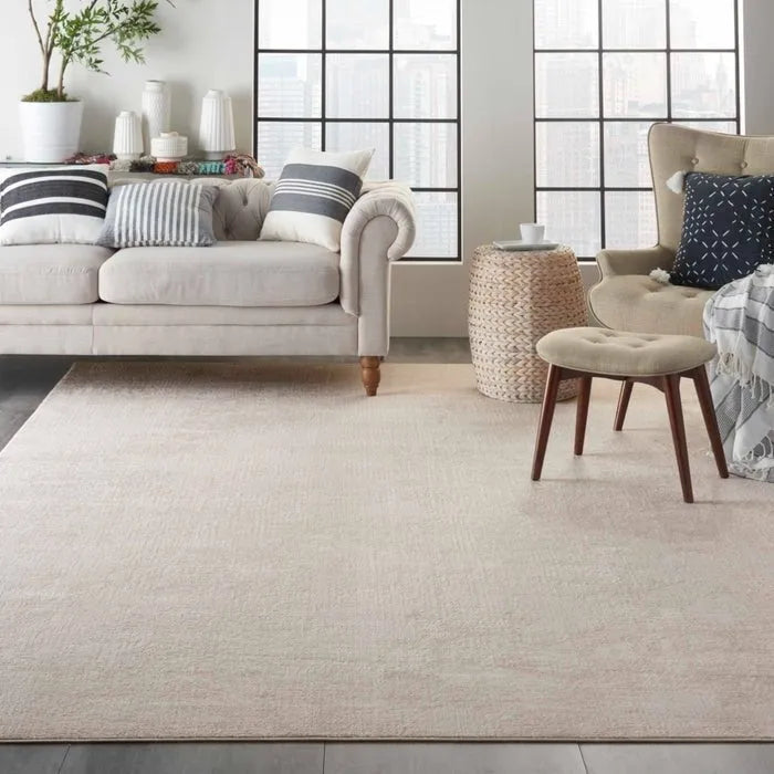 Silky Textures SLY01 Ivory/Grey Rug - Rug & Home