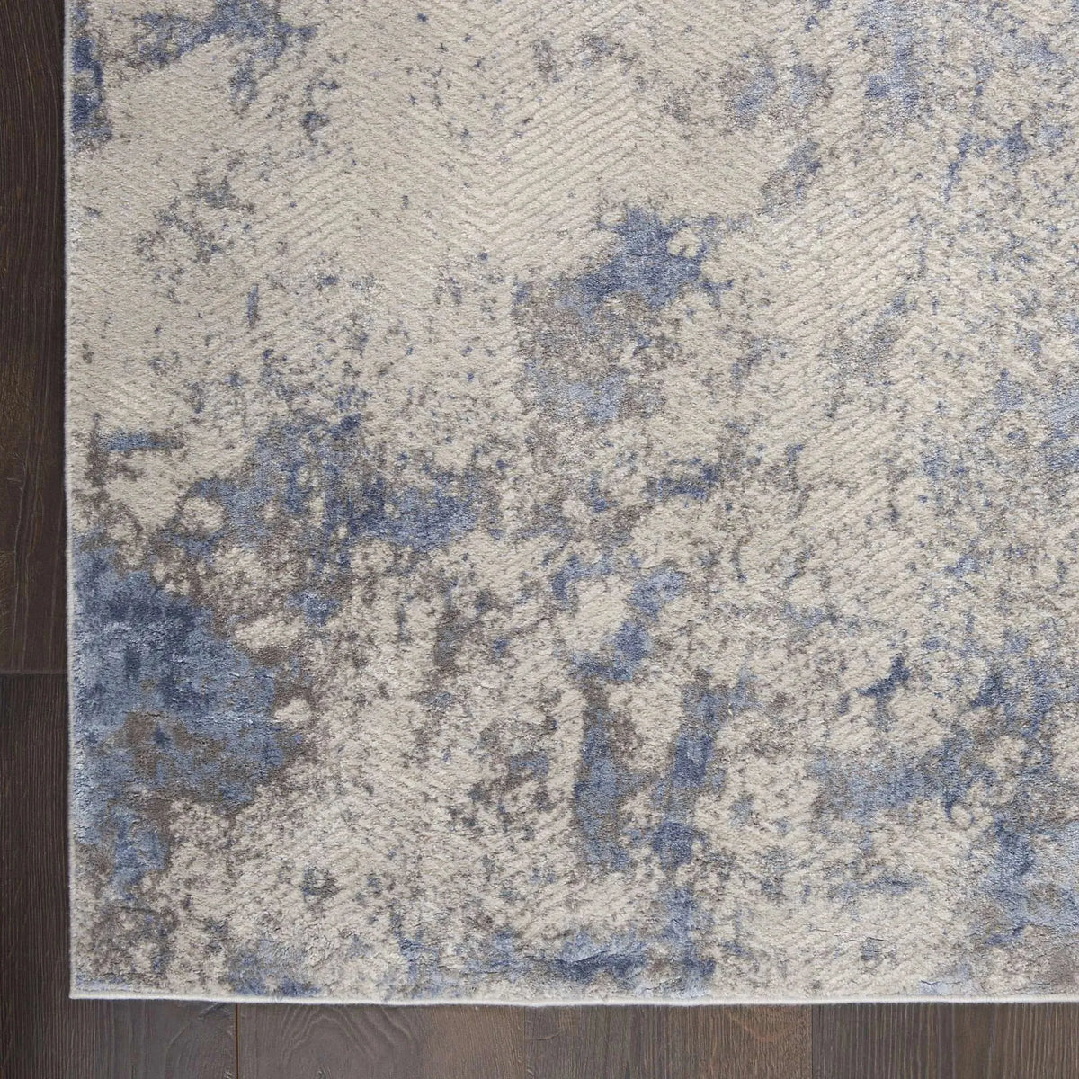 Silky Textures SLY04 Blue/Ivory/Grey Rug